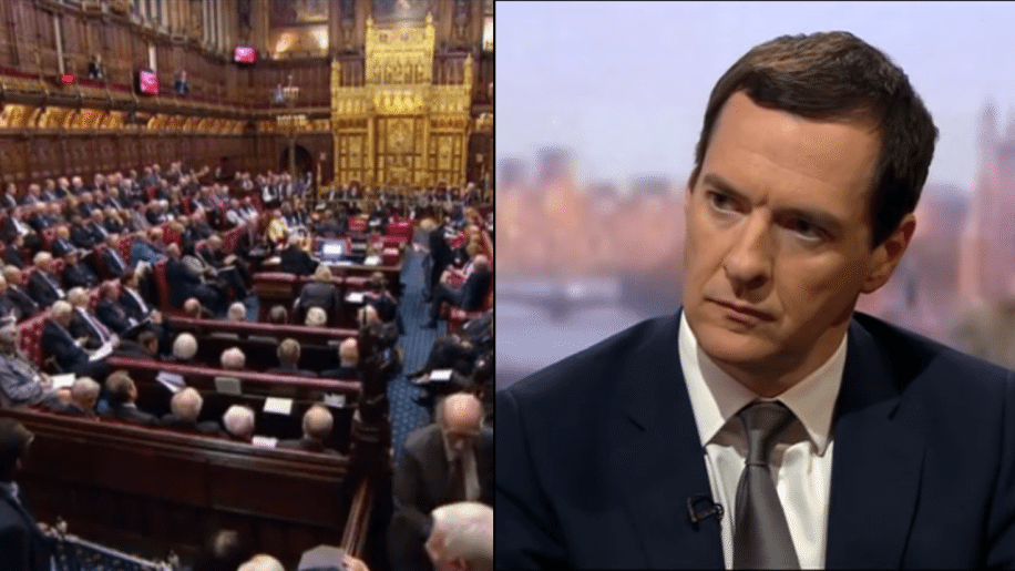 Osborne suffers humiliating defeat on tax credit cuts as Lords back “common people”