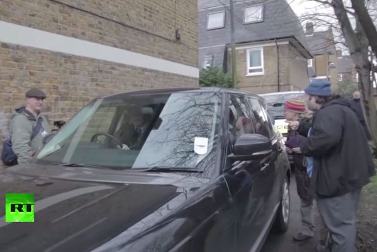 Iain Duncan Smith flees Peckham Job Centre