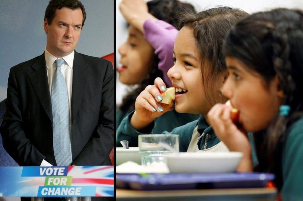 Tories secretively scrap free meal grants for primary school children