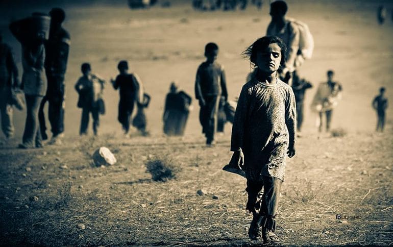 Yeszidis fleeing Daesh