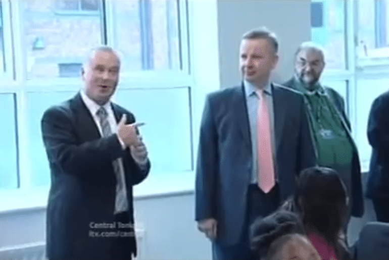 Perry Beeches head Liam Nolan with Michael Gove