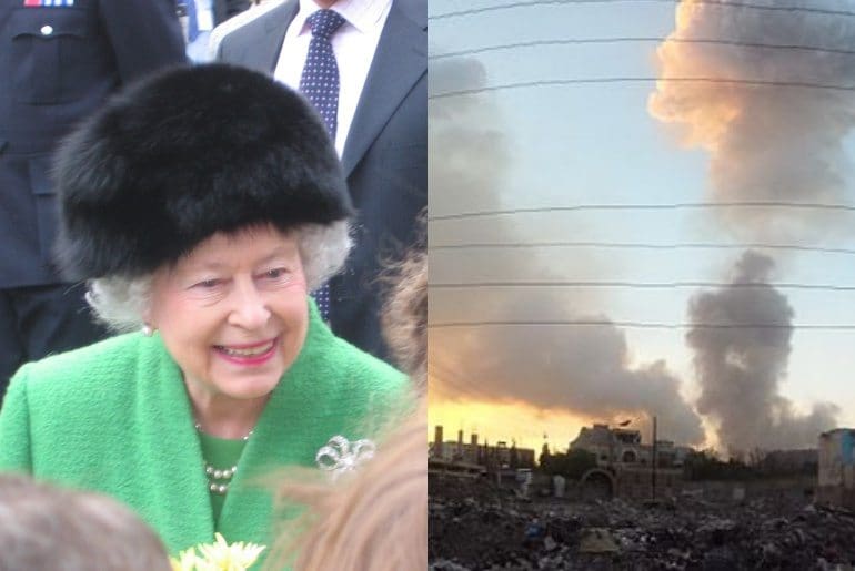 The Queen’s birthday celebrations were a charade to sell weapons