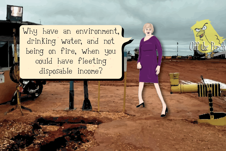 £13,000 fracking contracts definitely ‘not about preventing future law suits’, claims Theresa May