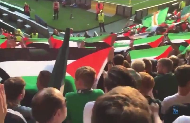 Scottish football fans fined for waving a Palestinian flag, their response has moved the world [VIDEO]
