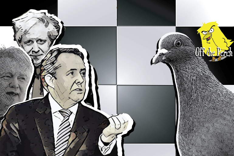 The Brexit Bunch beaten at chess by a pigeon