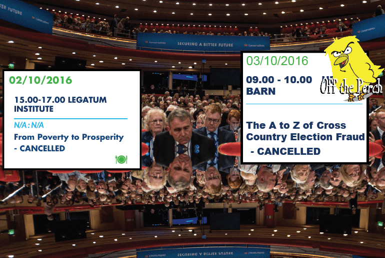 The list of every cancelled event at this year’s Tory Conference