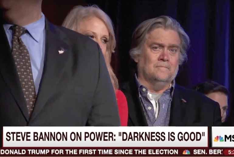 Wondering what’s wrong with Trump’s chief strategist? Just look at who’s defending him