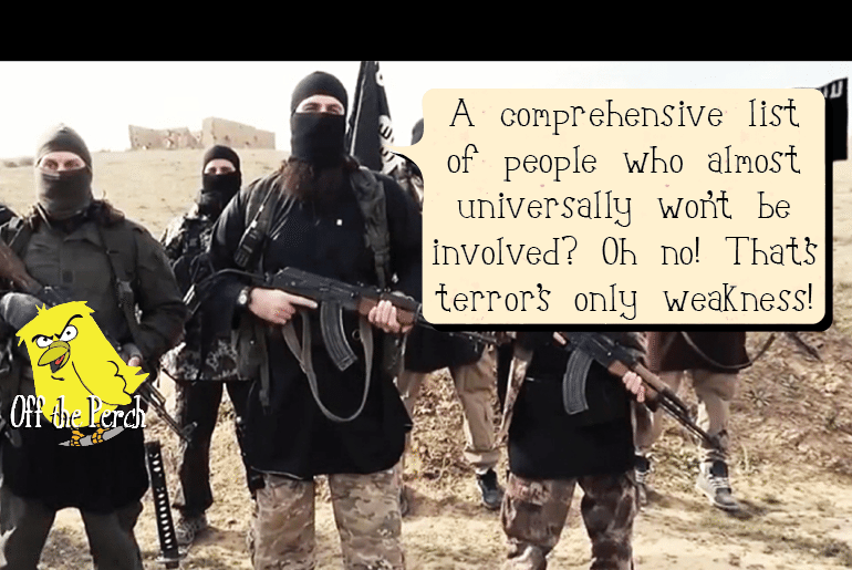 ISIS thwarted by alphabetical register of Muslims/non-white Americans