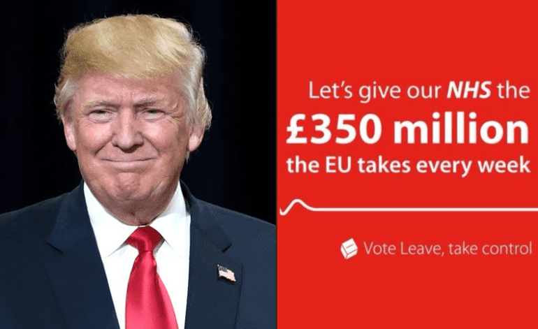 Remember that £350m for the NHS? Well, it looks like US health giants will be having most of that