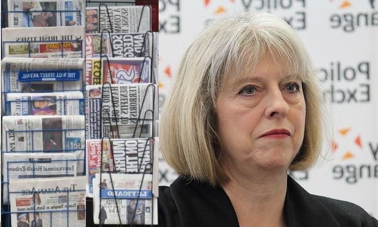 The media covers for Theresa May after her party makes another major U-turn [IMAGE]