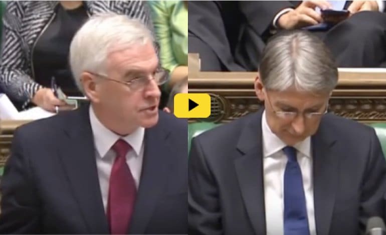 John McDonnell has delivered a message that wiped the smirk right off the Chancellor’s face [VIDEO]