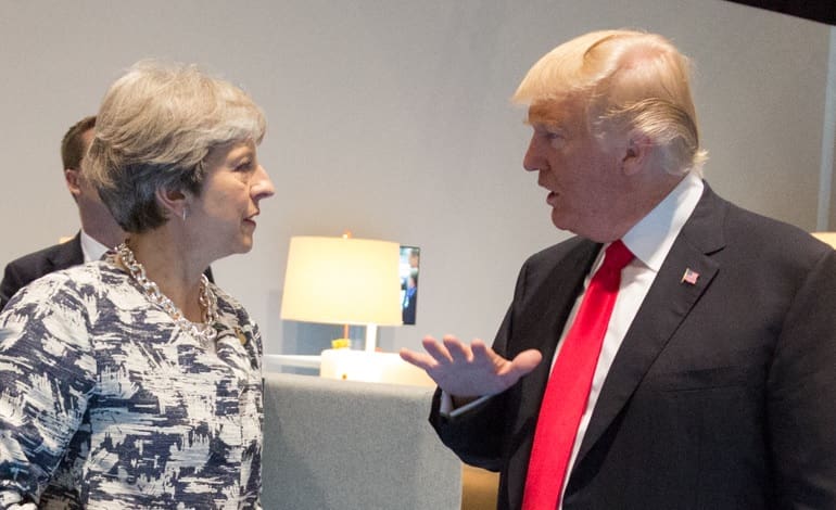 Theresa May Donald Trump