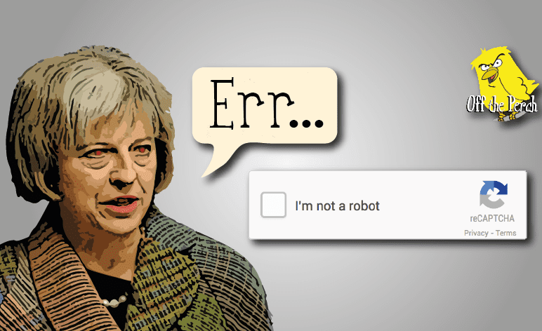 Theresa May still denies being robot despite failing online CAPTCHA test