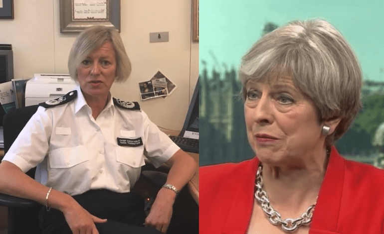 Sara Thornton and Theresa May
