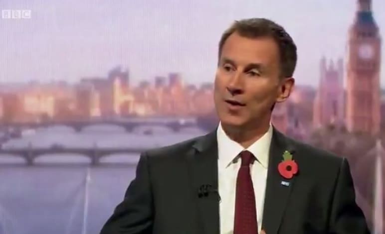 The first three words Jeremy Hunt said to Andrew Marr may be the biggest spin of his career [VIDEO]