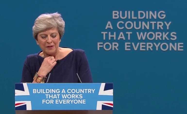 Thousands have noticed another absolute clanger in Theresa May’s conference speech [TWEETS]