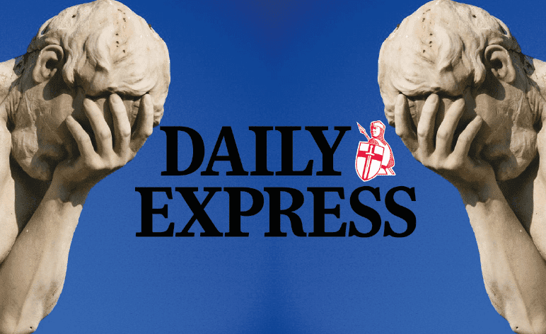 There’s a glaring mistake in The Express today. See if you can spot it. [IMAGE]