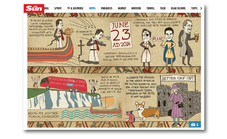 The Sun’s Brexit tapestry has to be seen to be believed. And even then… [IMAGES]