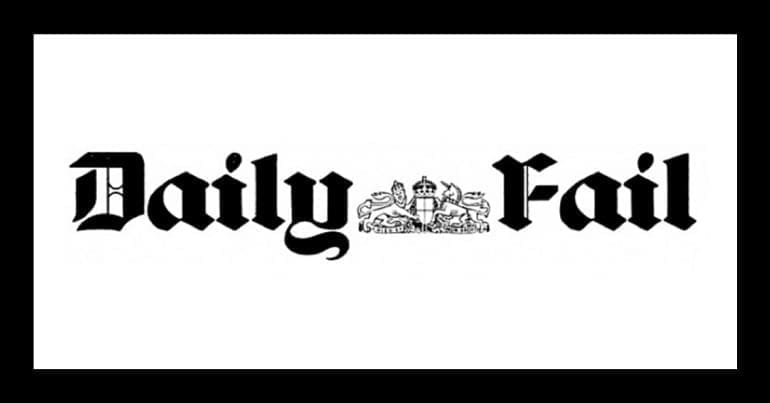 The Daily Mail logo altered to read 'Daily Fail'