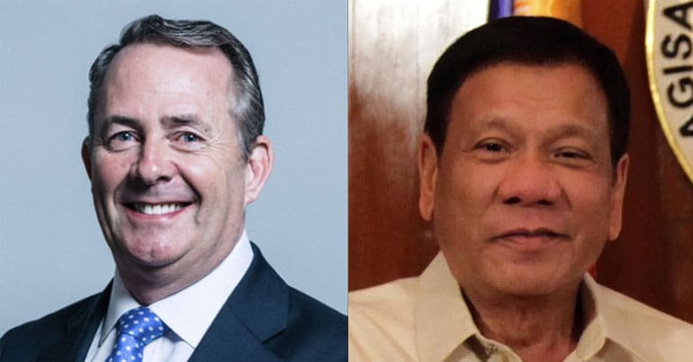 Liam Fox and Rodrigo Duterte