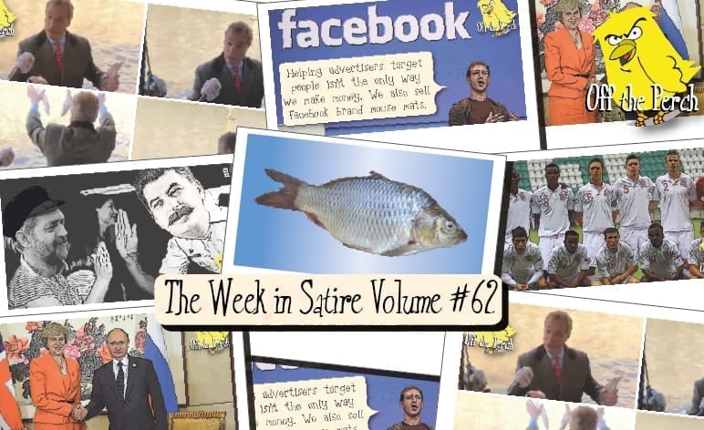 A collection of images from the week's satirical stories