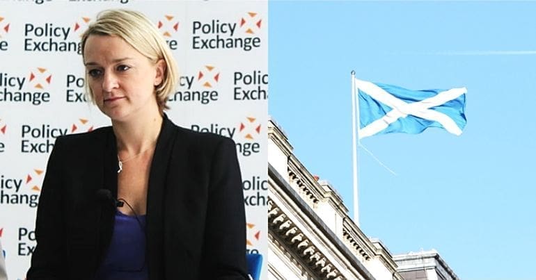 Laura Kuenssberg and The Scottish Saltire