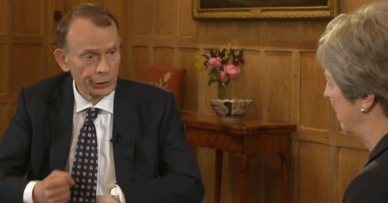 Andrew Marr and Theresa May in an interview