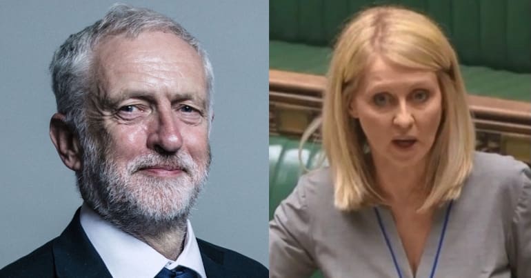 Jeremy Corbyn and Esther McVey