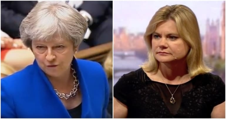 Justine Greening and Theresa May