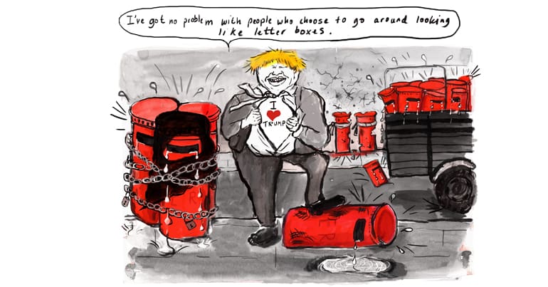 Boris Johnson reveals his true colours [CARTOON]