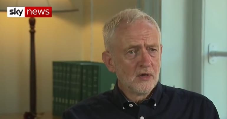 Jeremy Corbyn in Sky News interview