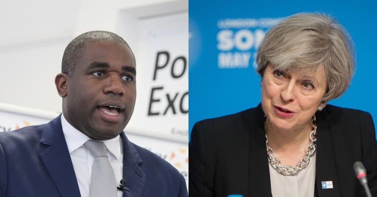 David Lammy and Theresa May