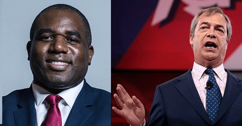 David Lammy and Nigel Farage