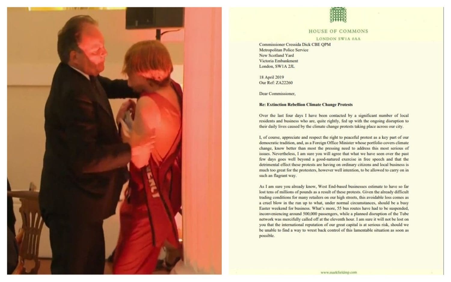 Mark Field called for ‘much firmer grip’ on climate protests two months before he grabbed a protester