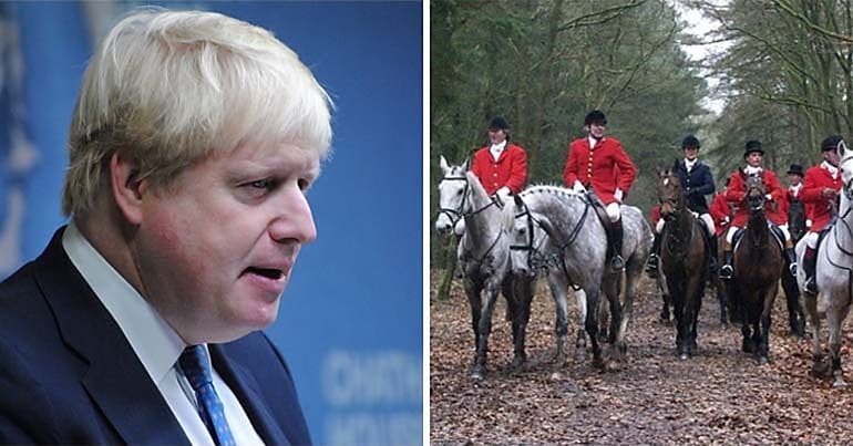 Boris Johnson and a fox hunt