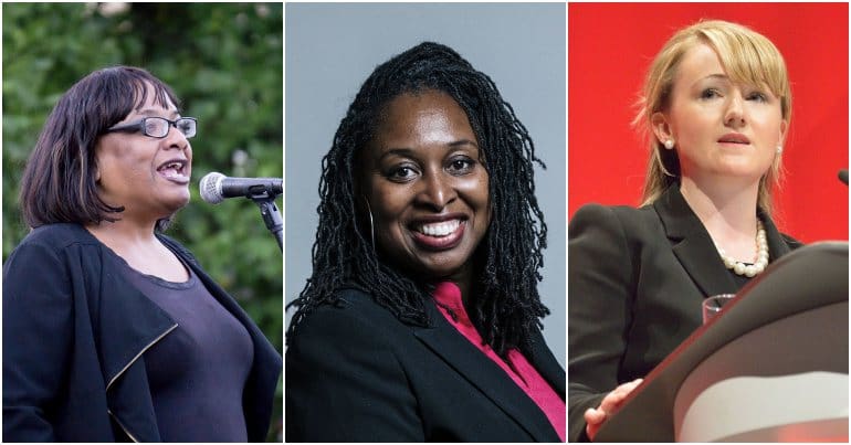 Diane Abbot, Dawn Butler and Rebecca Long-Bailey