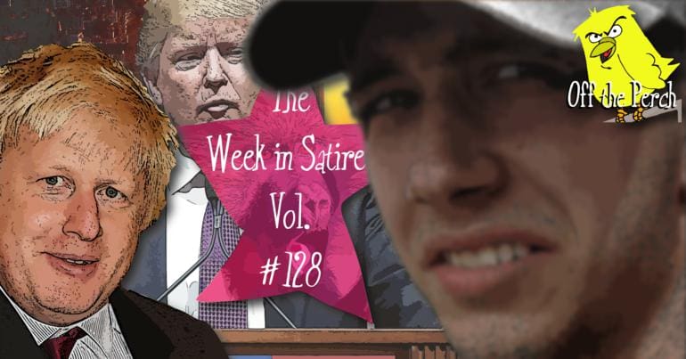 Images from the week's satirical stories