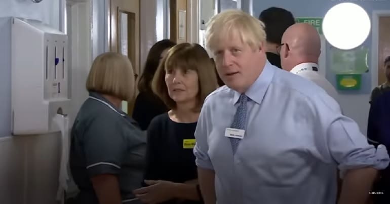 Boris Johnson at Whipps Cross University Hospital