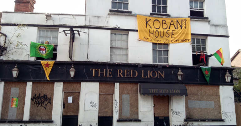 Squatted space opened in Reading to honour the 'heroic resistance' against the Turkish invasion of northeast Syria
