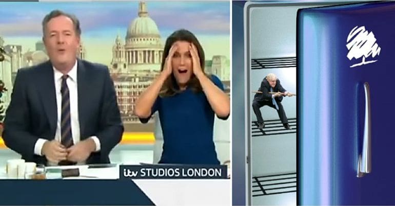 Good Morning Britain hosts and Boris Johnson in a Fridge