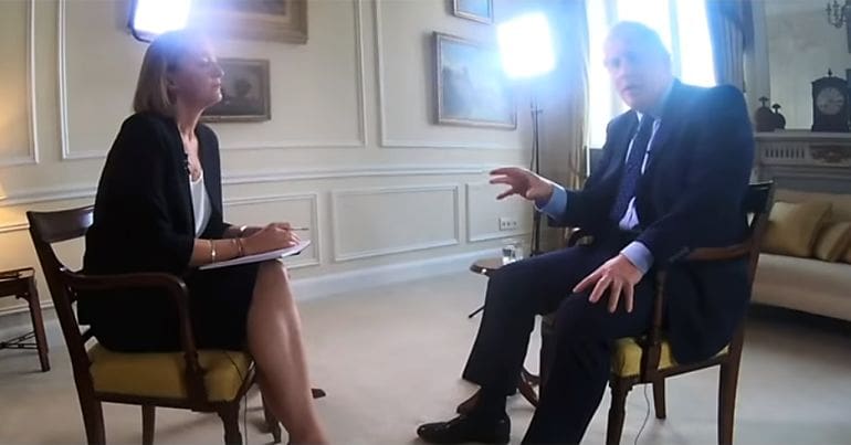 Laura Kuenssberg and Boris Johnson