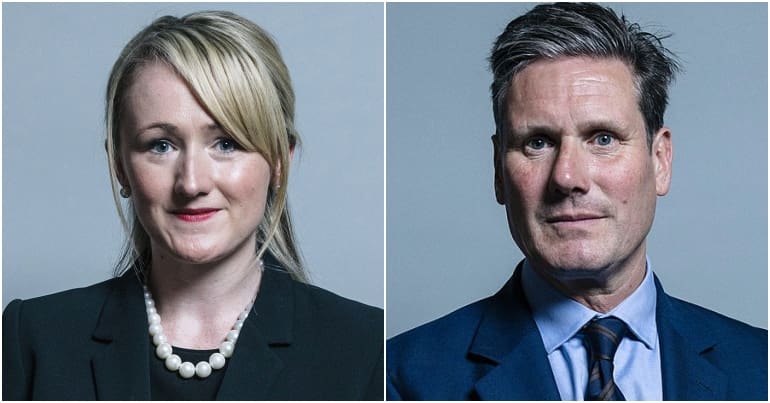 Rebecca Long-Bailey and Keir Starmer