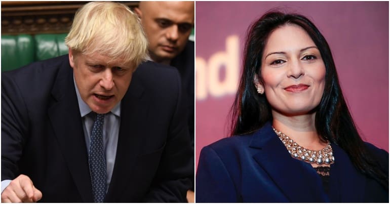 Boris Johnson and Priti Patel