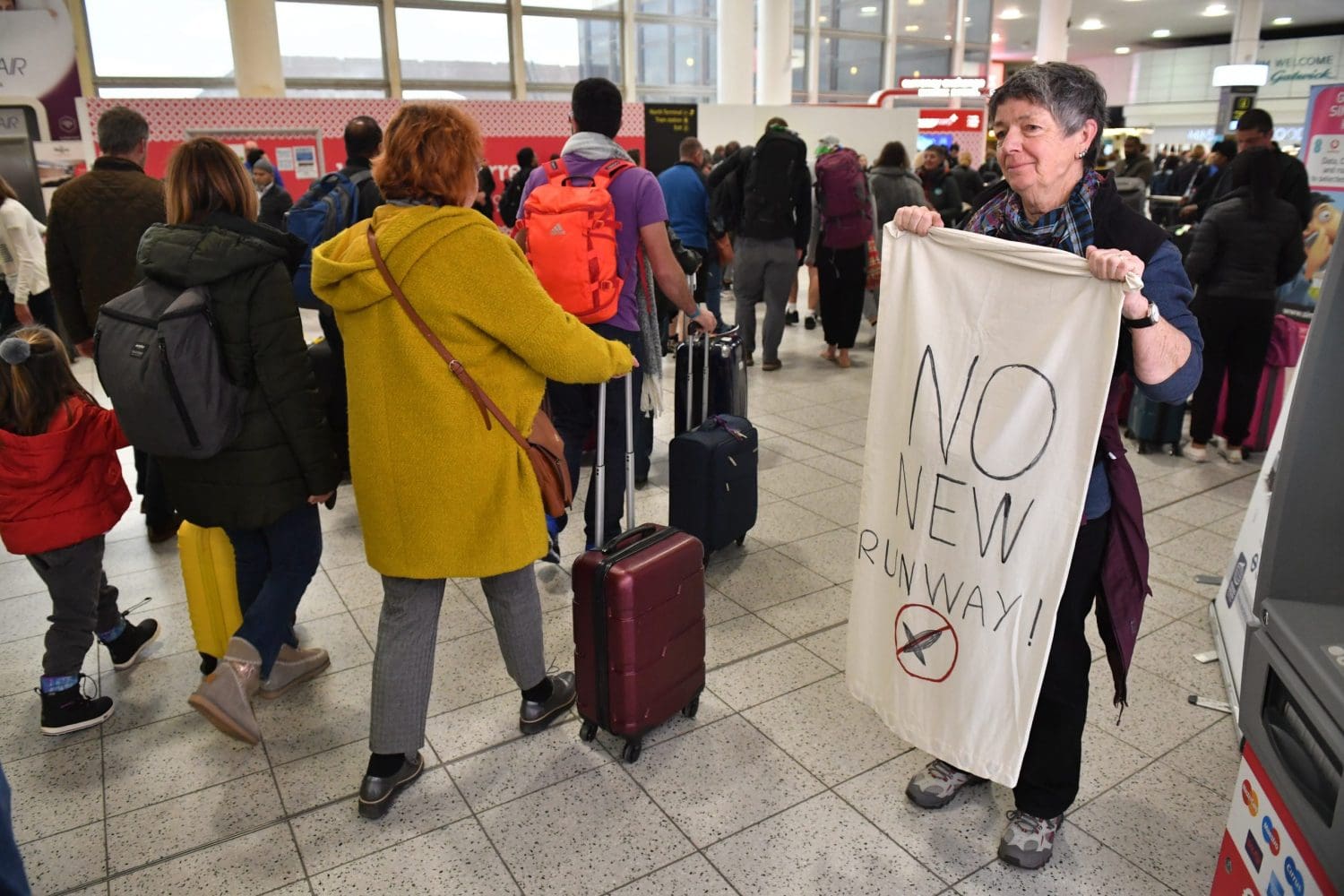 Extinction Rebellion stage flights pollution protest at Gatwick