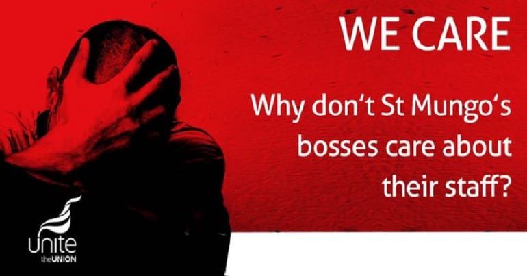 Unite infographic about St Mungos