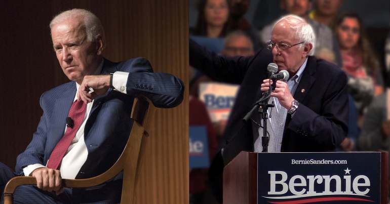 Joe Biden and Bernie Sanders