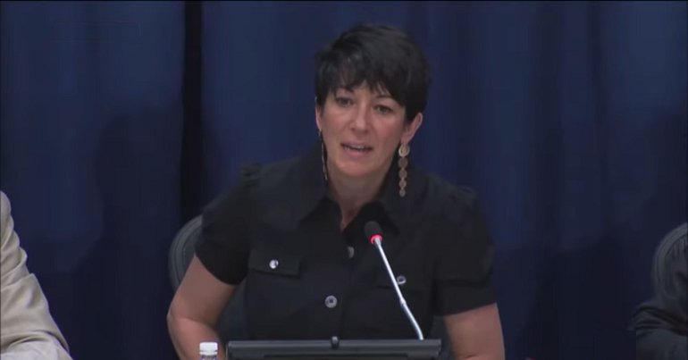 Leaked photo shows Ghislaine Maxwell reclining on royal throne during private tour organised by Prince Andrew