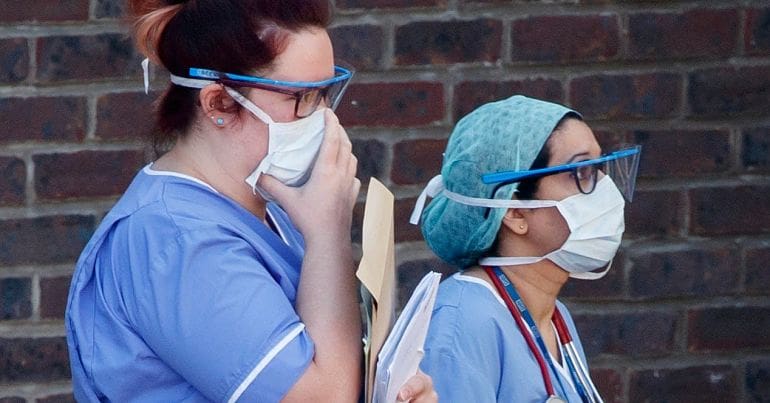 Medical staff wearing PPE