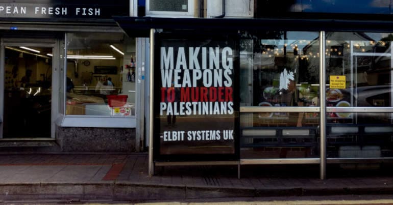 An 'adhacked' bus stop in Bristol