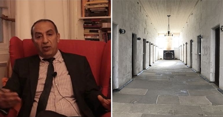 Dr Issam Hijjawi-Bassalat & prison corridor